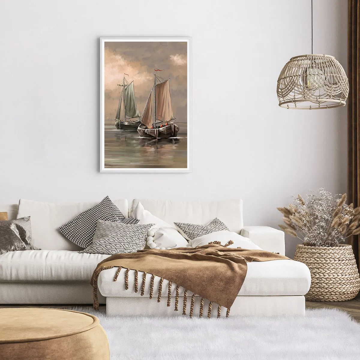 Plakat w białej ramie - Powrót żeglarzy - 61x91 cm