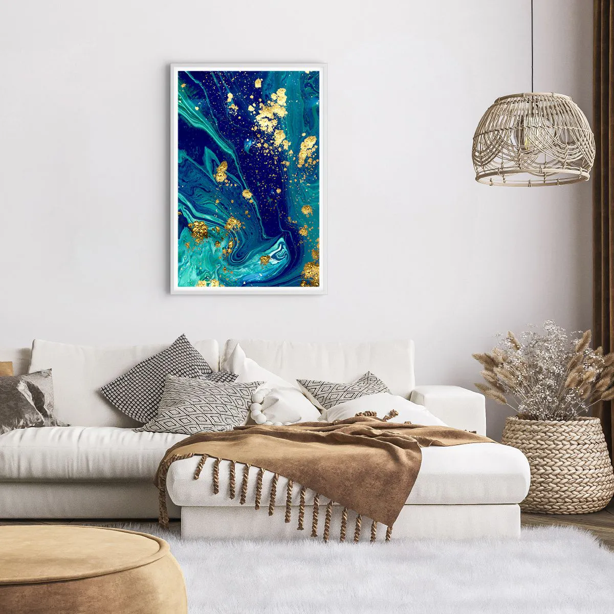 Plakát v bílém rámu - Plátky slunce - 61x91 cm