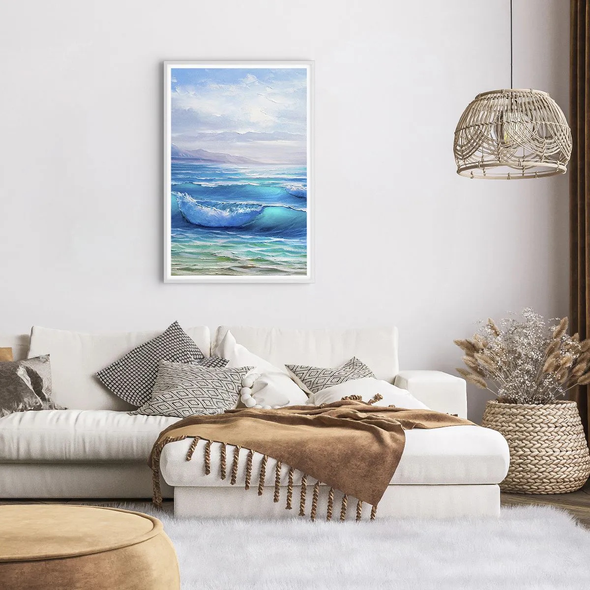 Affiche dans un cadre blanc - Poster - Il apporte un soulagement - 61x91 cm