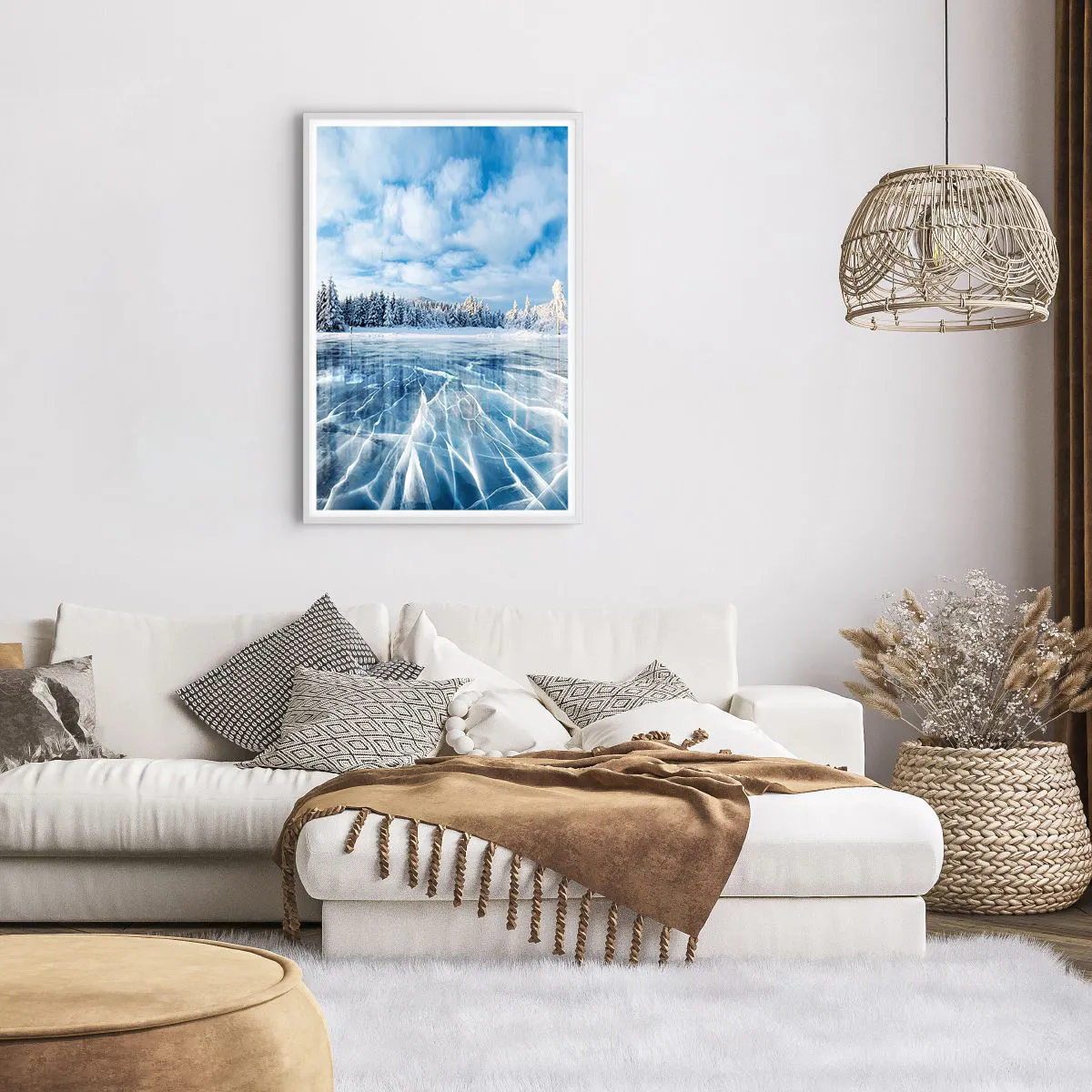 Poster in white frmae - Dazling and Crystalline View - 61x91 cm