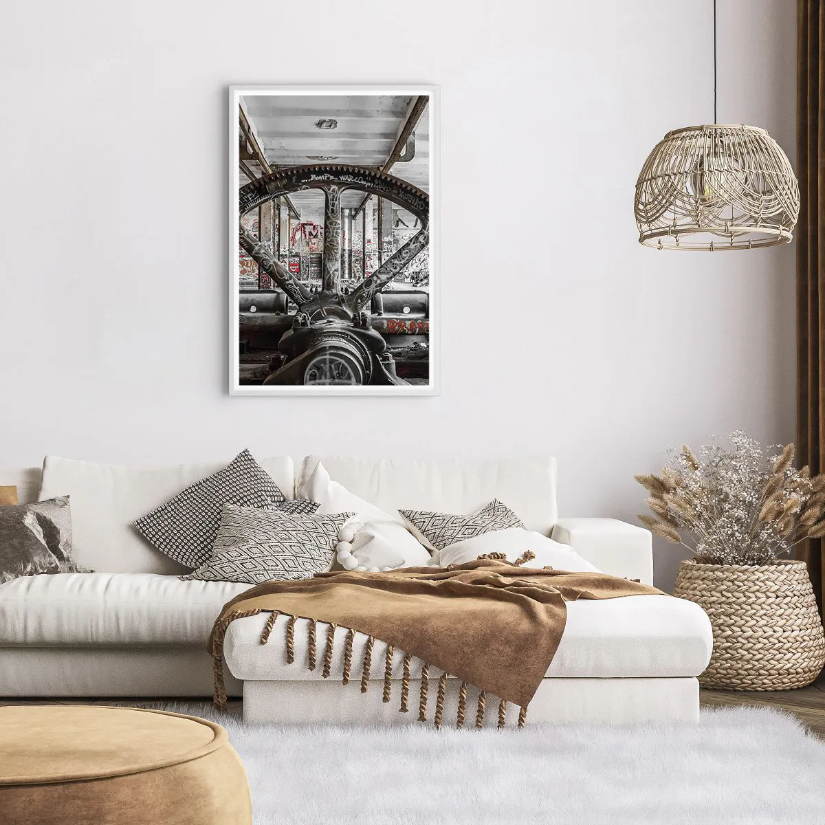 Plagát v bielom ráme - Tajný život továrne - 61x91 cm