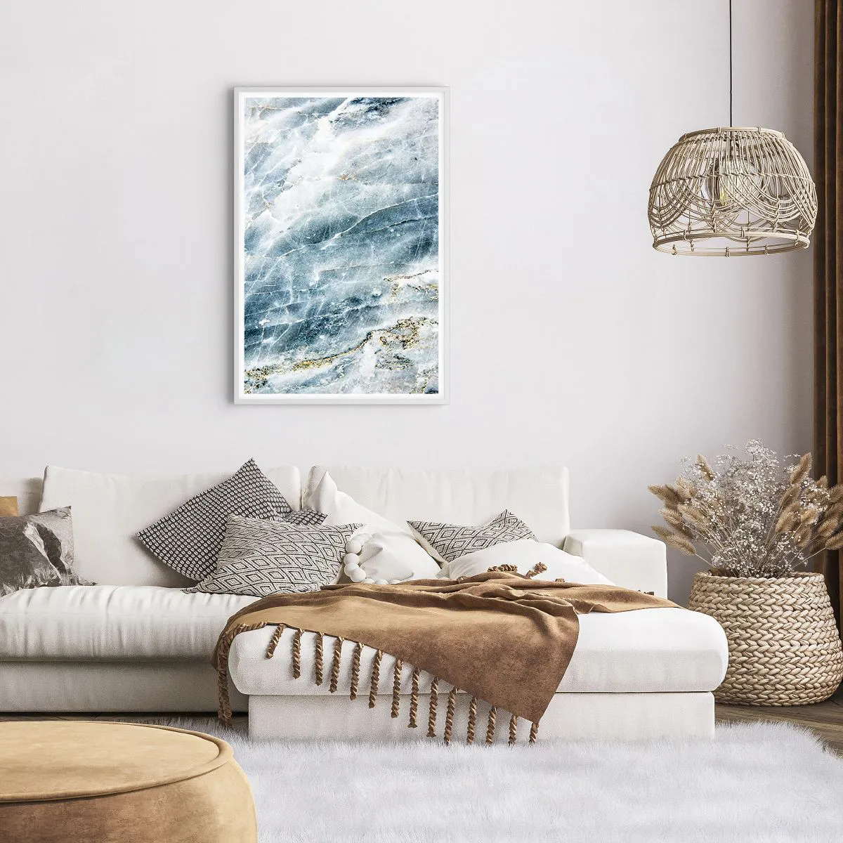 Poster in een witte lijst - Ijs wereld - 61x91 cm