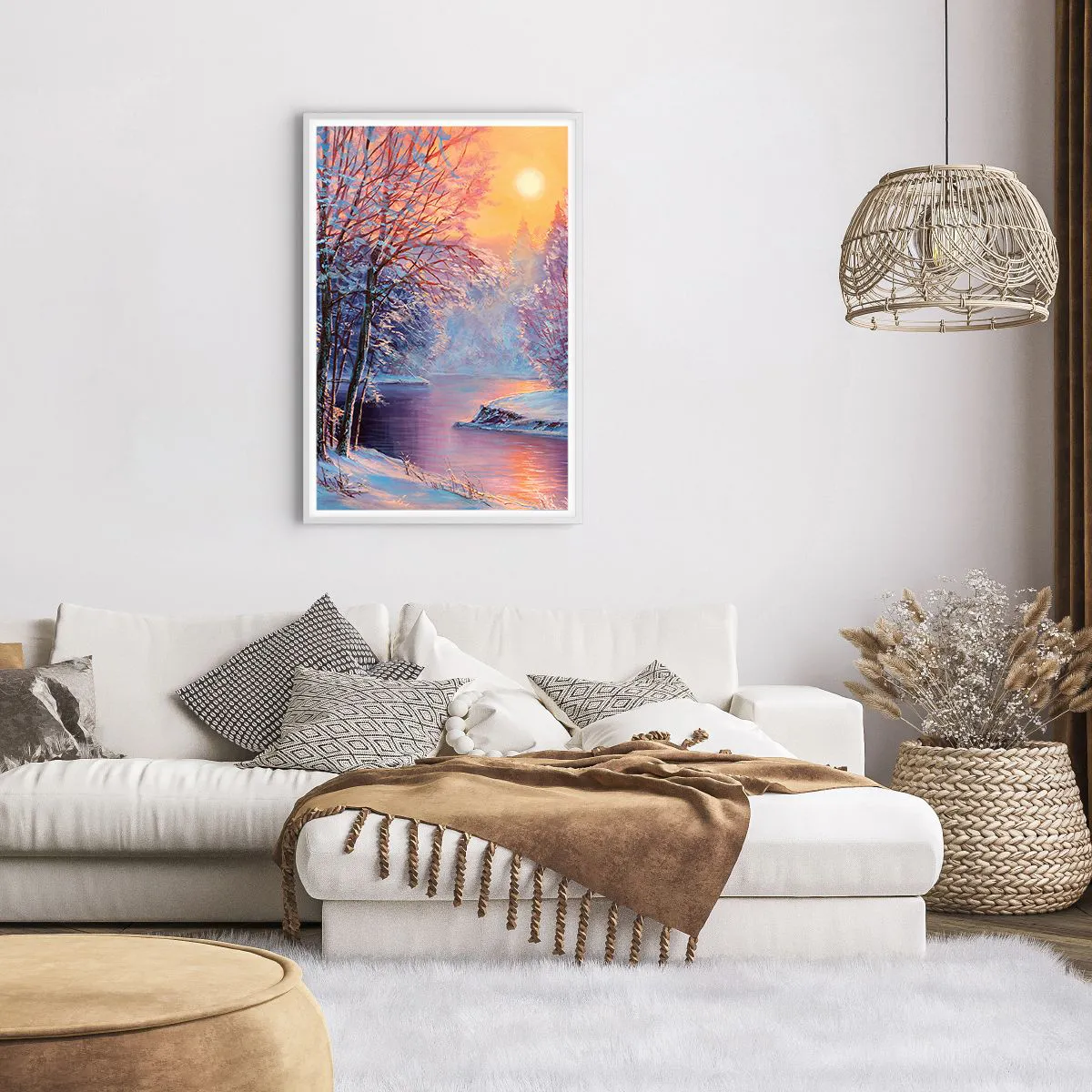Poster in white frmae - Colours of Winter - 61x91 cm