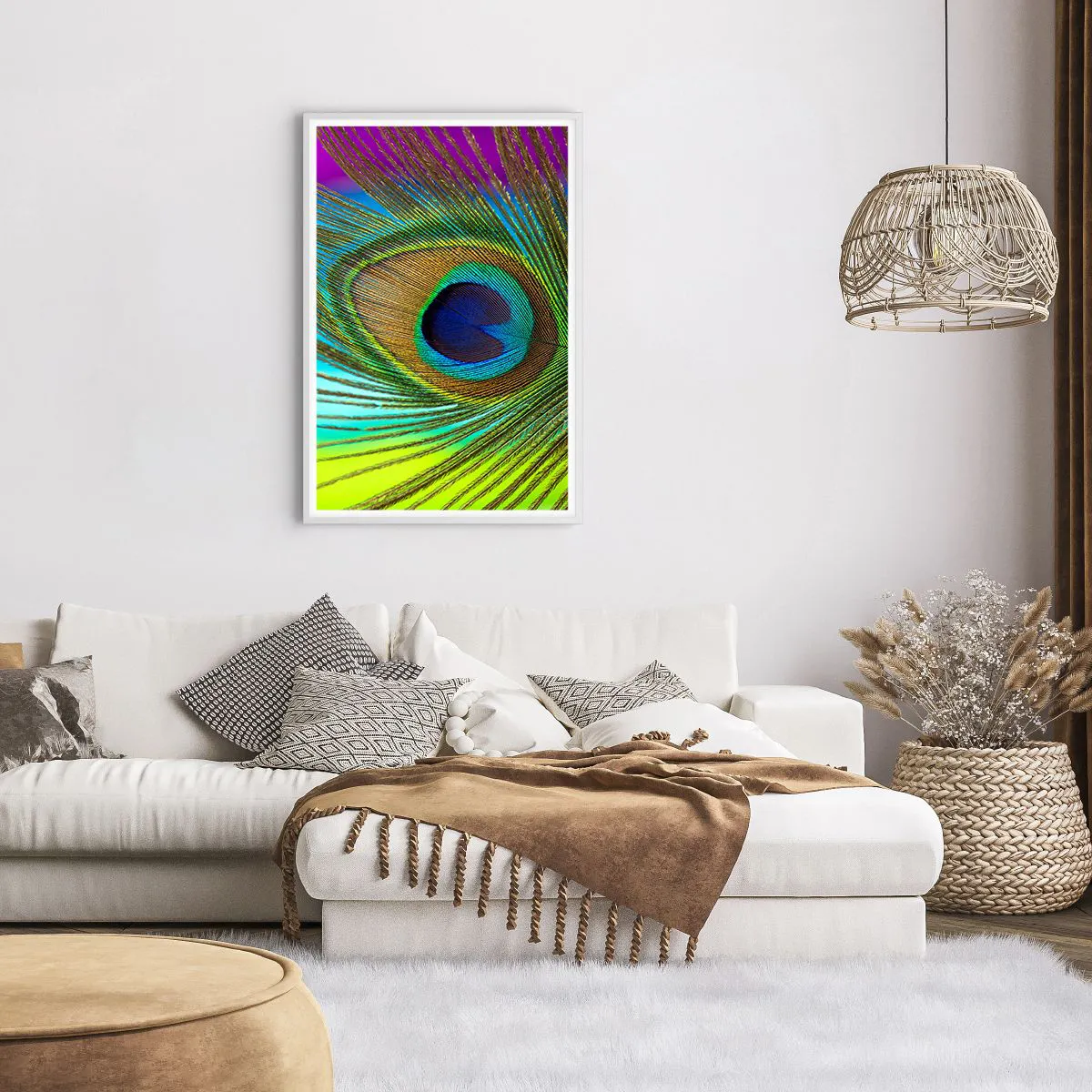 Poster in een witte lijst - Oog in oog - 61x91 cm