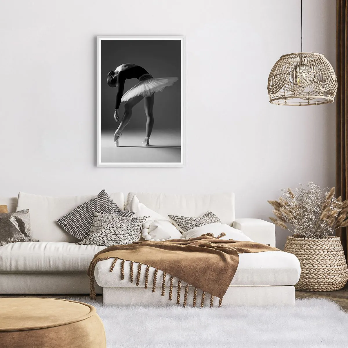 Poster in een witte lijst - Bella ballerina - 61x91 cm