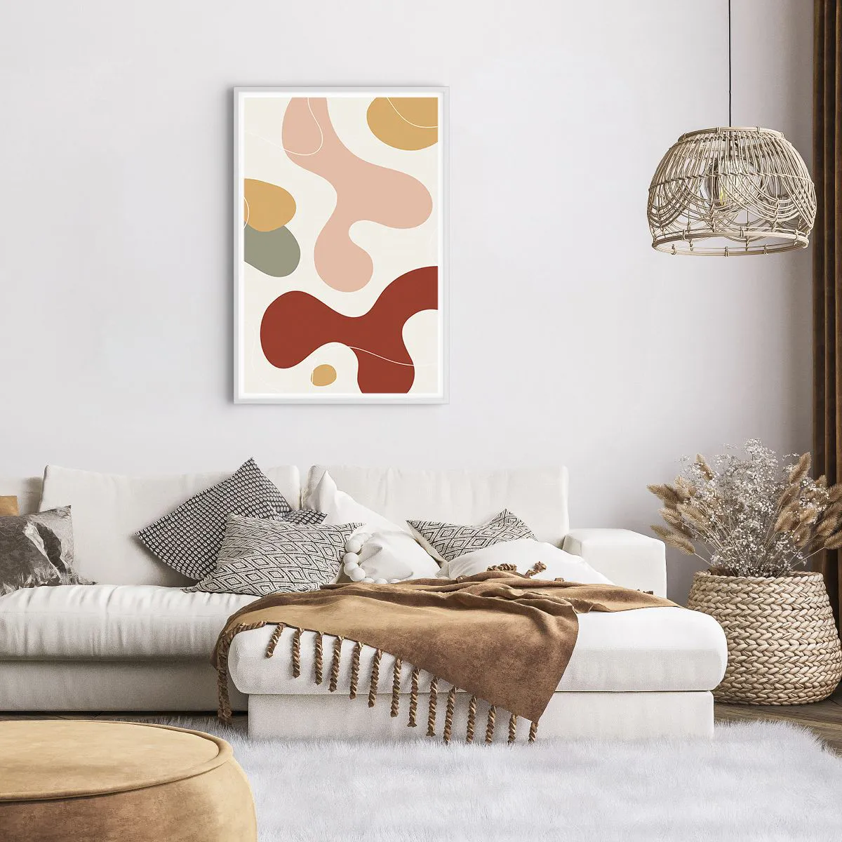 Poster in einem weißen Rahmen - Kringel oder Schnörkel? - 61x91 cm