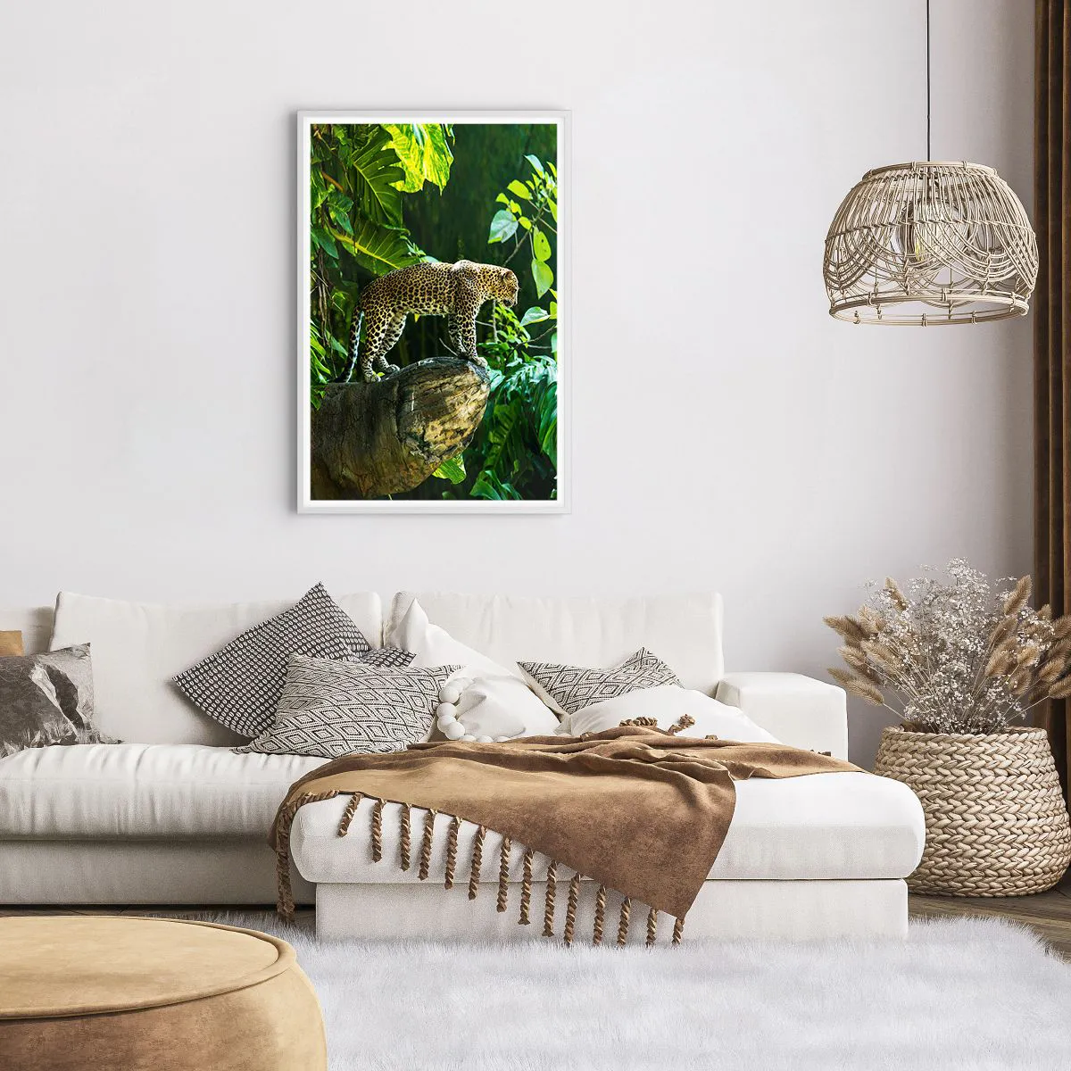 Póster en marco blanco - ¿A la caza? - 61x91 cm