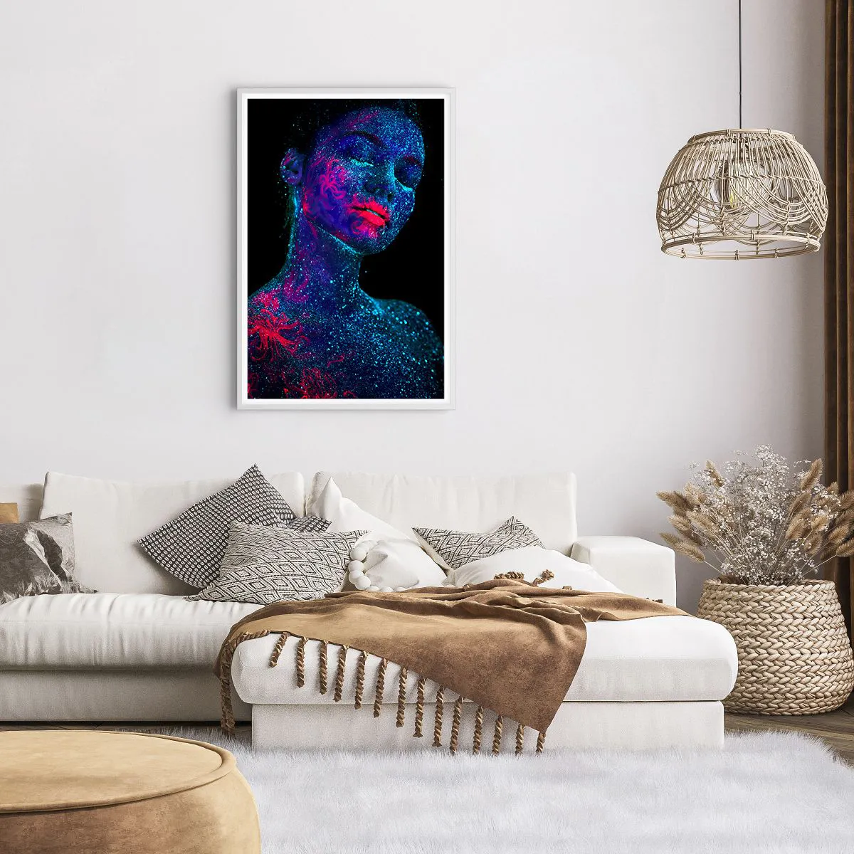 Poster in einem weißen Rahmen - Im Sternenstaub - 61x91 cm