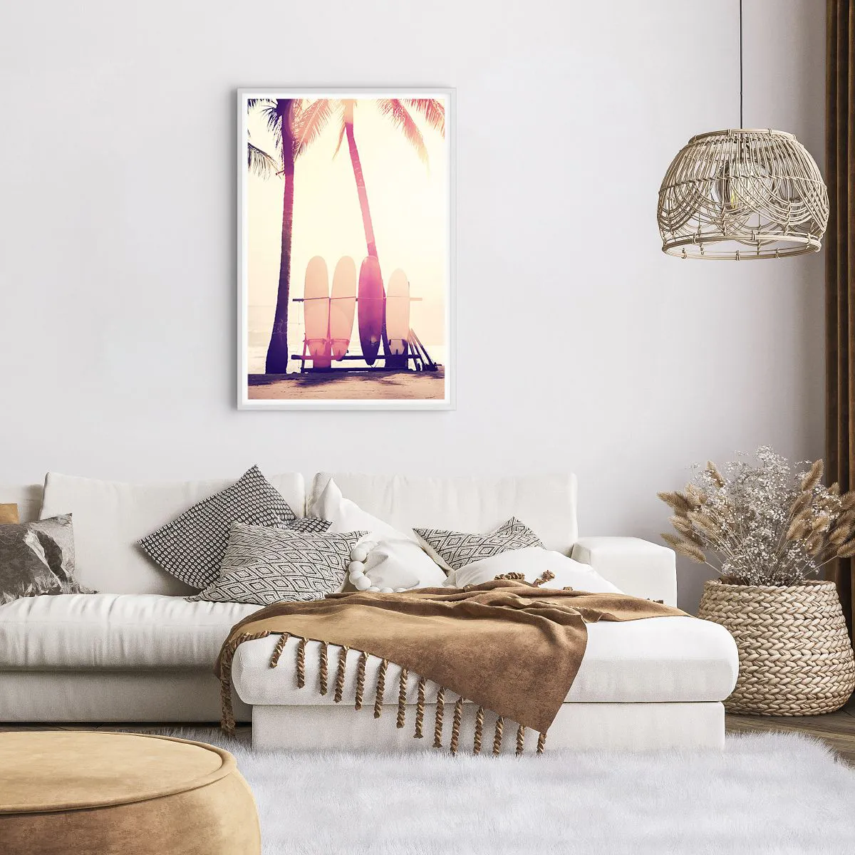 Affiche dans un cadre blanc - Poster - Ca va être une journée magnifique - 61x91 cm