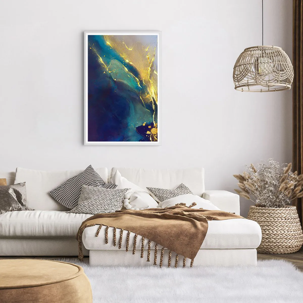 Poster in white frmae - Golden Flood - 61x91 cm