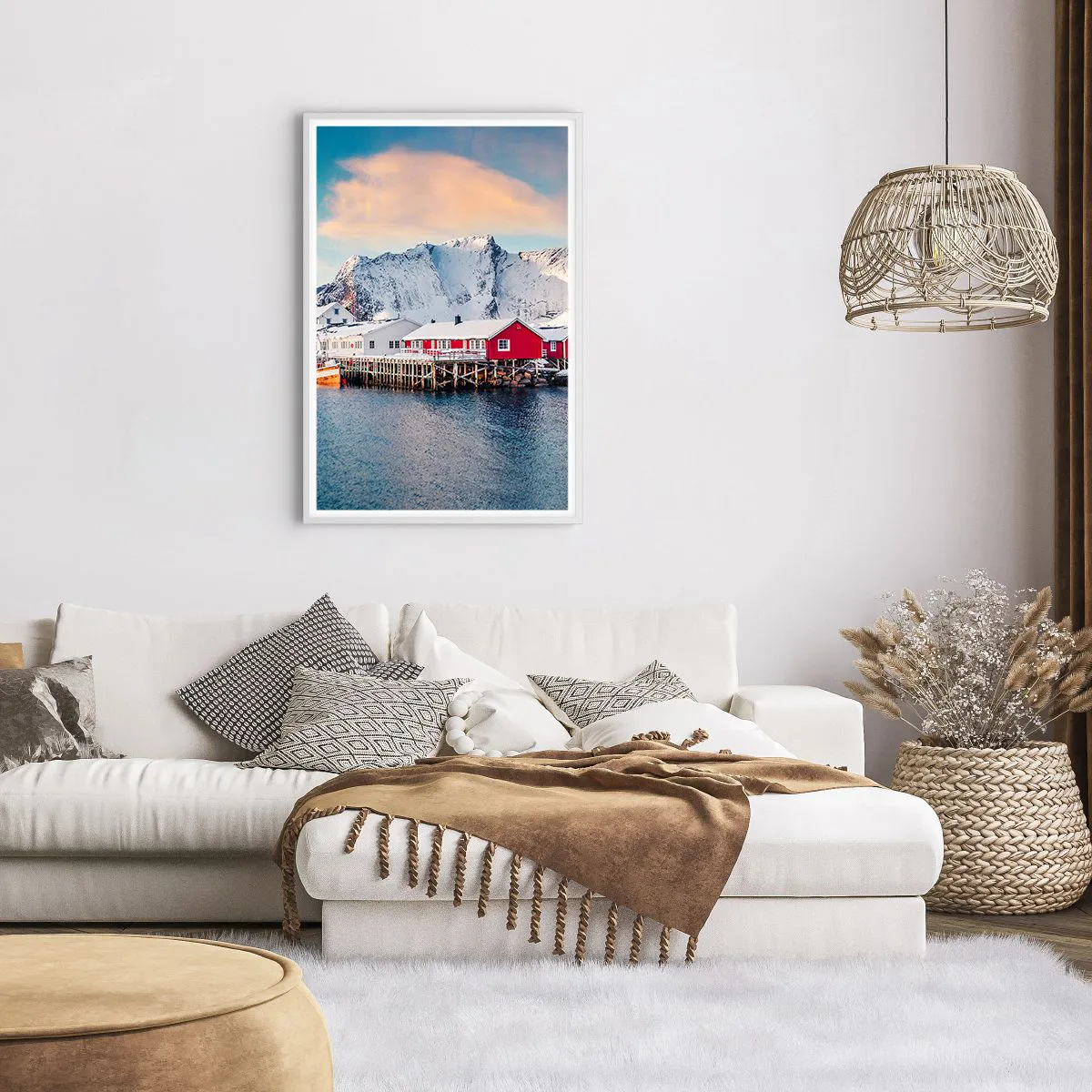 Affiche dans un cadre blanc - Poster - Retraite dans le nord - 61x91 cm