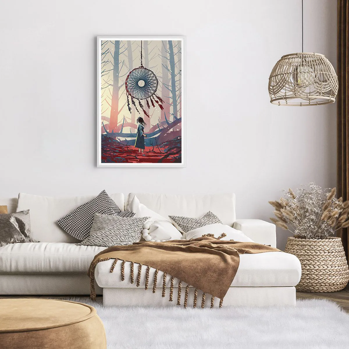 Poster in einem weißen Rahmen - Geheimes Glücksritual - 61x91 cm