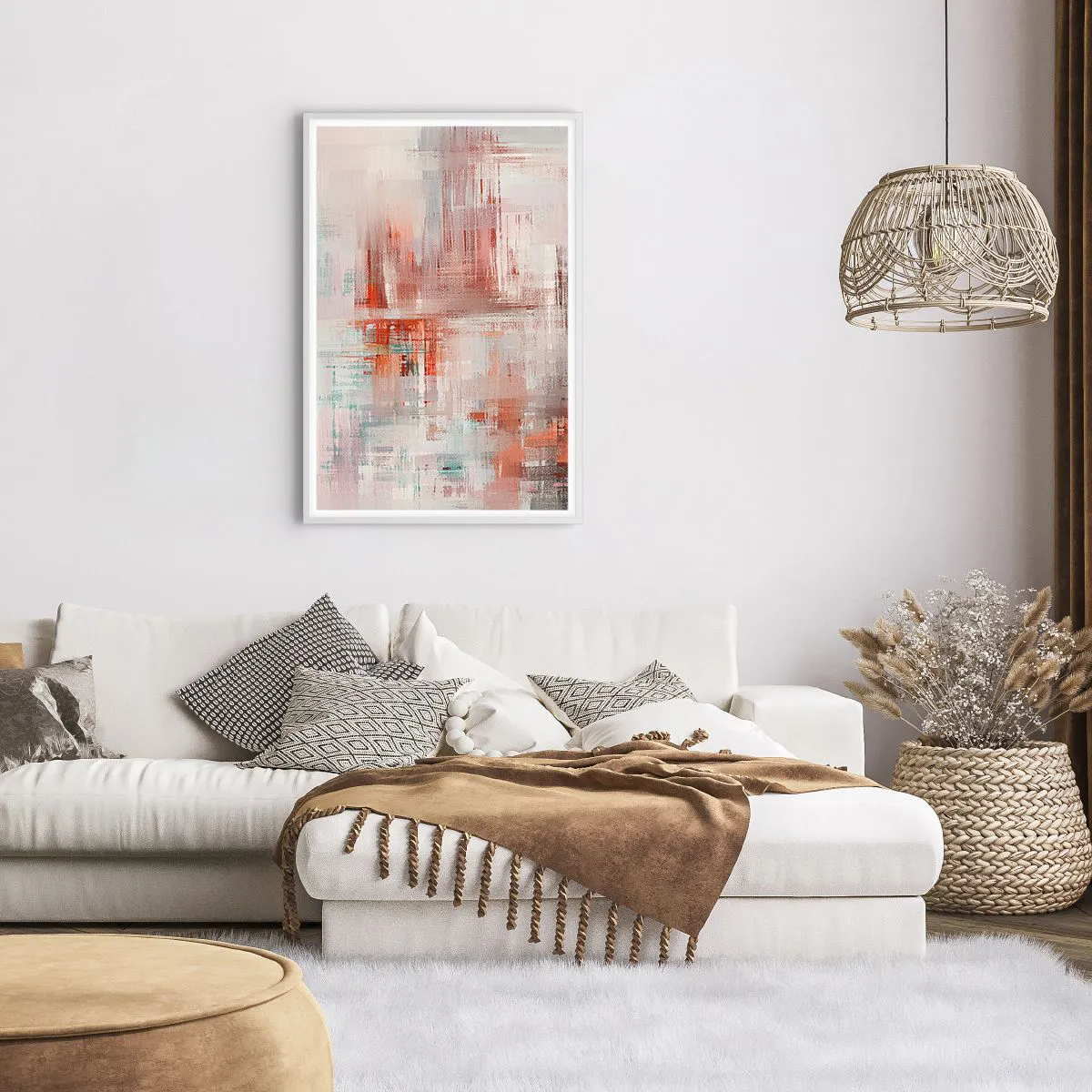 Plakat i hvid ramme - Diset. Hvor er dog det lyserødt - 61x91 cm