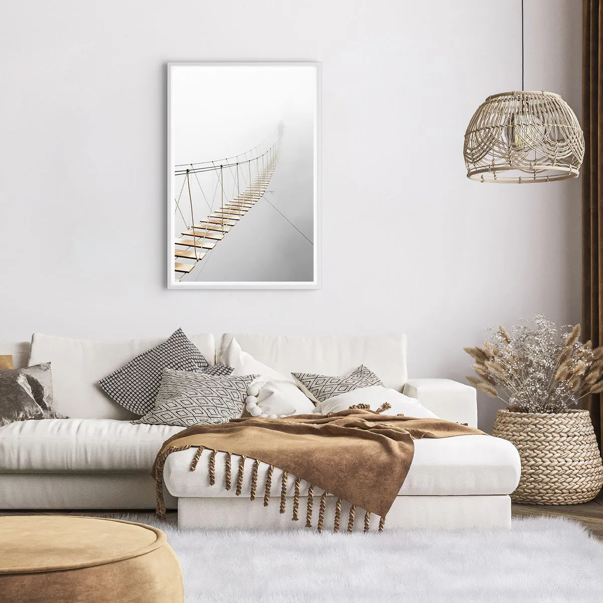 Poster in einem weißen Rahmen - Wohin wird es dich führen? - 61x91 cm