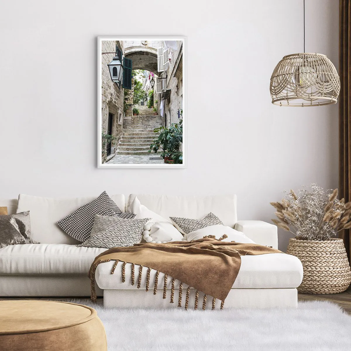 Plakat i hvid ramme - En charmerende baggyde - 61x91 cm