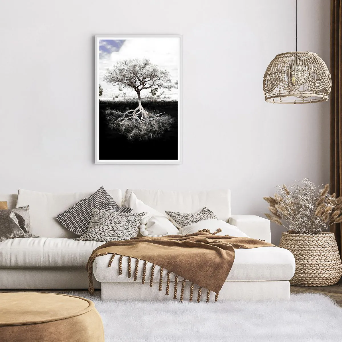 Poster in einem weißen Rahmen - Die Natur der Welt entdecken - 61x91 cm