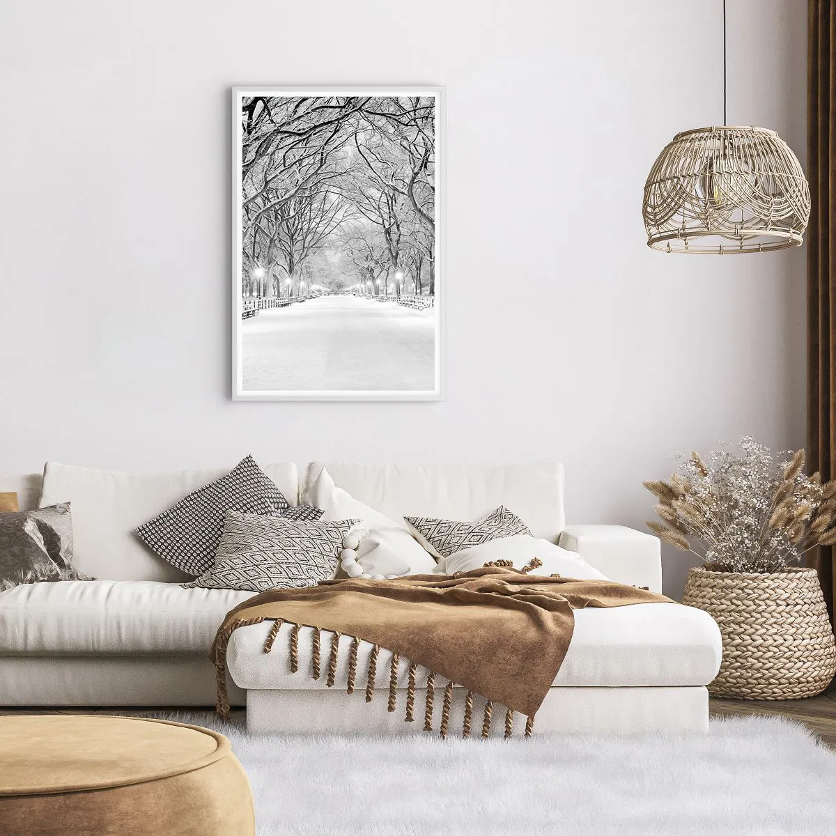 Plagát v bielom ráme - Štyri ročné obdobia – zima - 61x91 cm