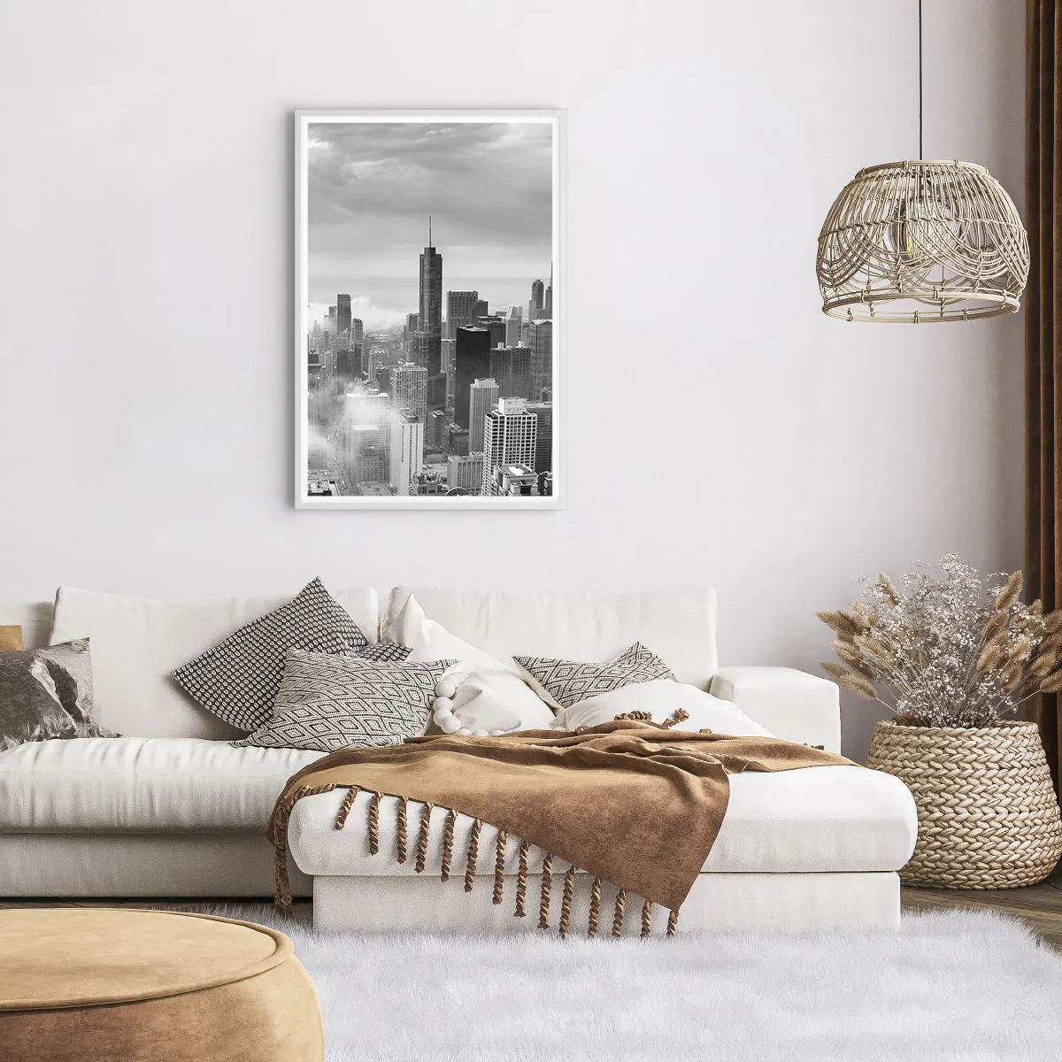 Plagát v bielom ráme - Americká krajina - 61x91 cm