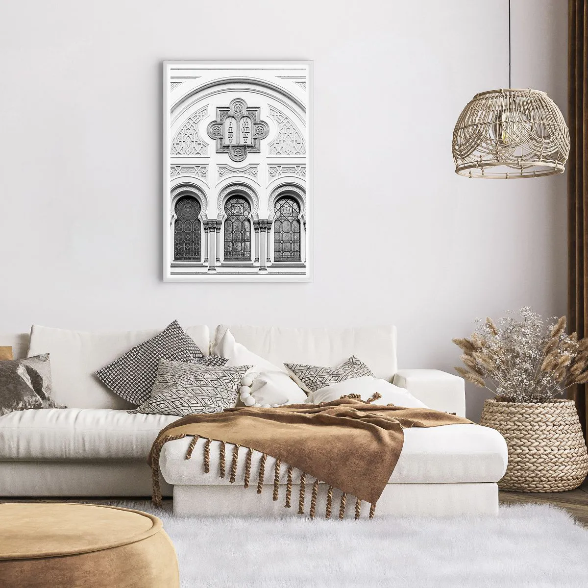 Poster in een witte lijst - Op de grens van culturen - 61x91 cm