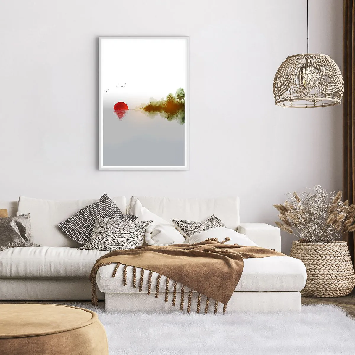 Plakat w białej ramie - Obietnica spokoju - 61x91 cm