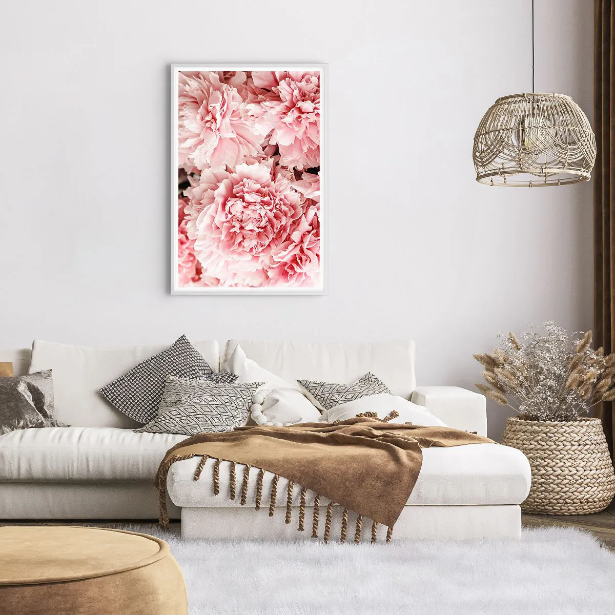 Affiche dans un cadre blanc - Poster - Rêve rose - 61x91 cm