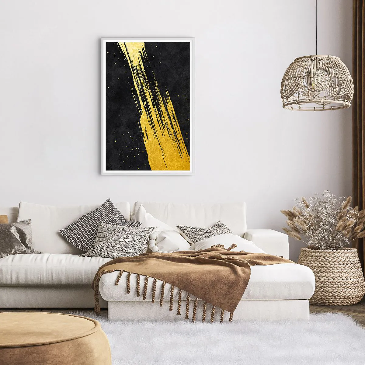 Plakát v bílém rámu - Skok do hyperprostoru - 61x91 cm