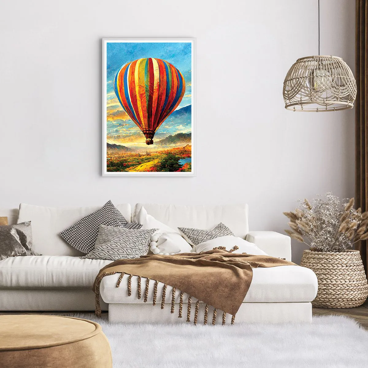 Affiche dans un cadre blanc - Poster - Dans le silence on voit mieux - 61x91 cm