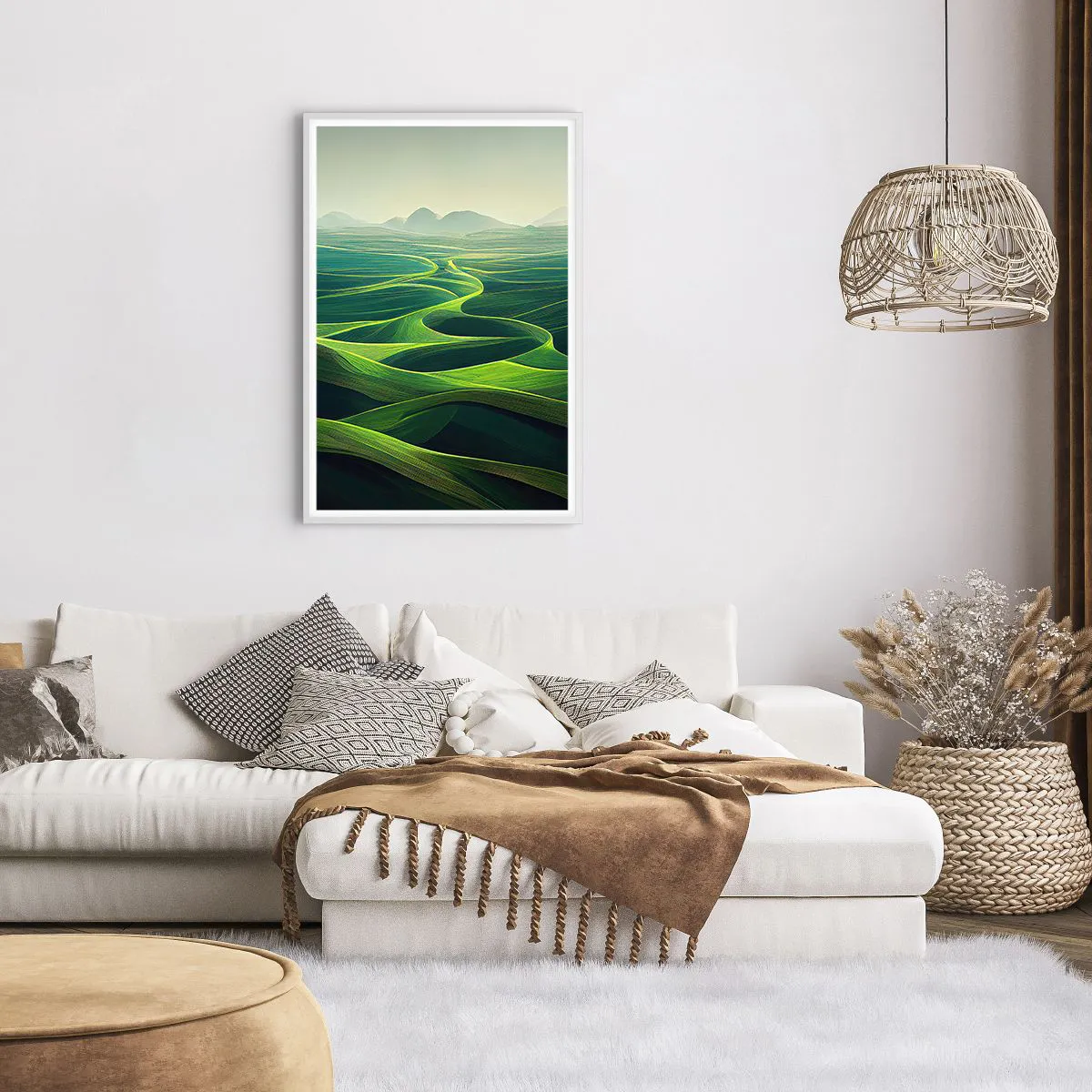 Poszter fekete keretben - Zöld völgyekben - 61x91 cm