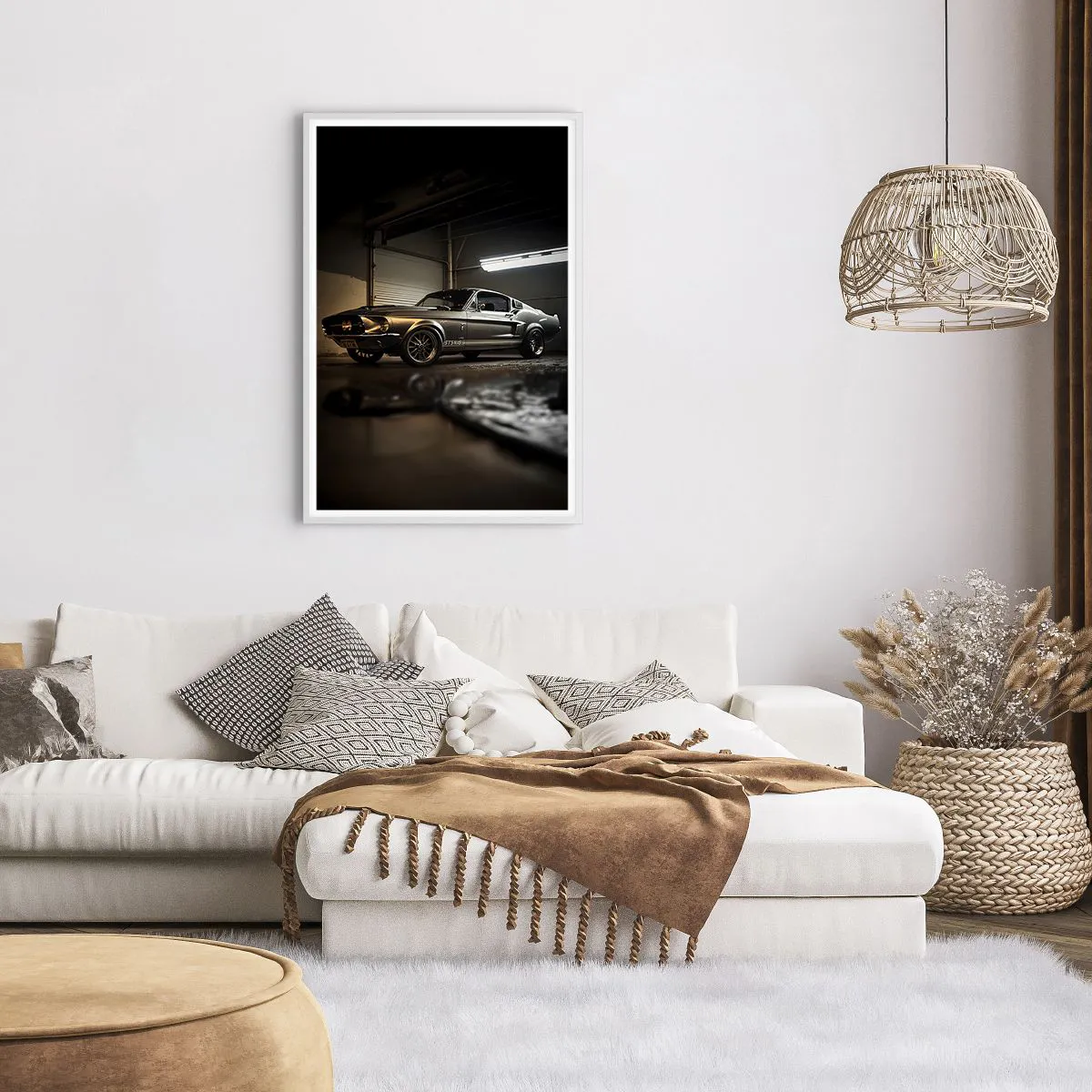 Affiche dans un cadre blanc - Poster - Retour dans le passé - 61x91 cm