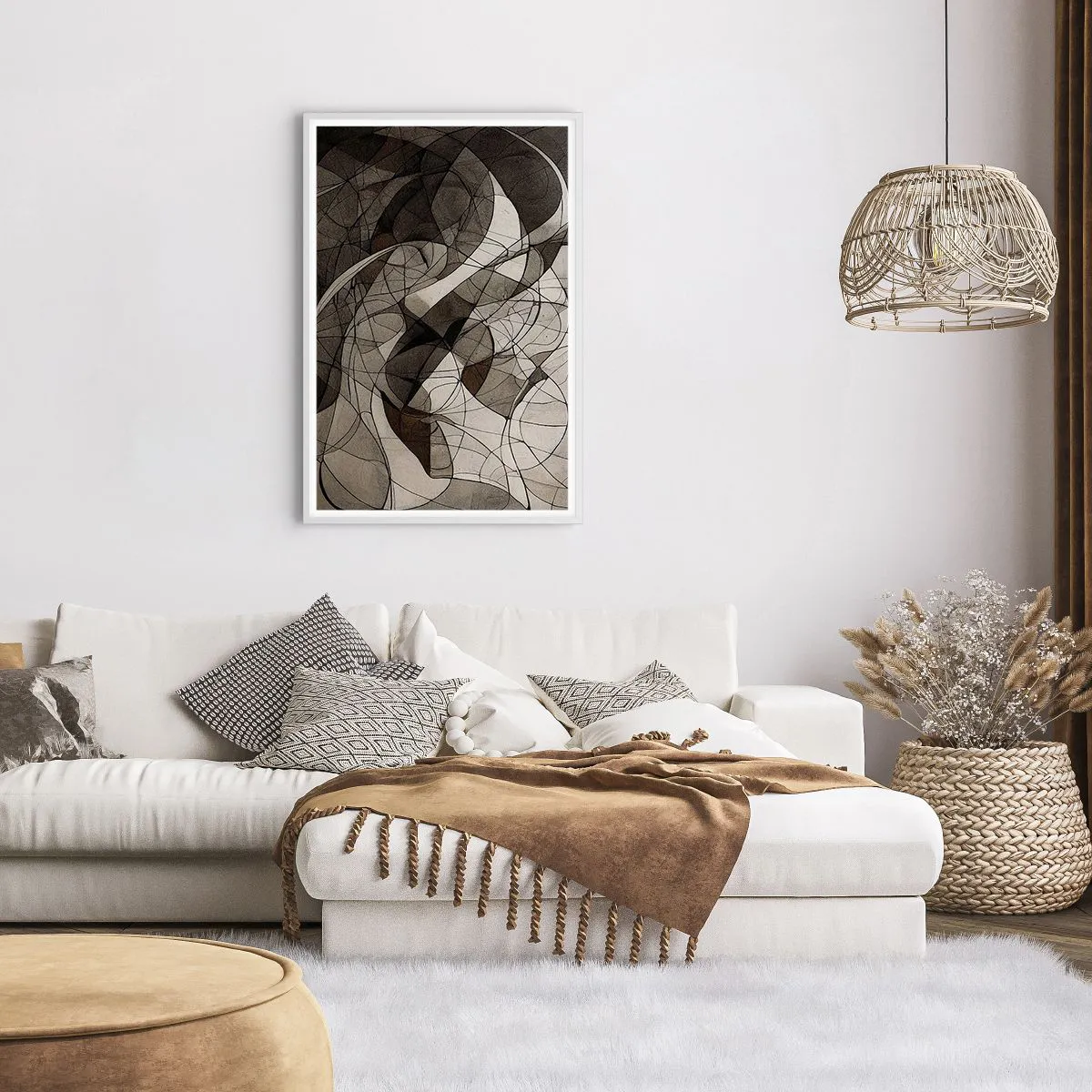 Poster in einem weißen Rahmen - Zirkulation von Erdfarben - 61x91 cm