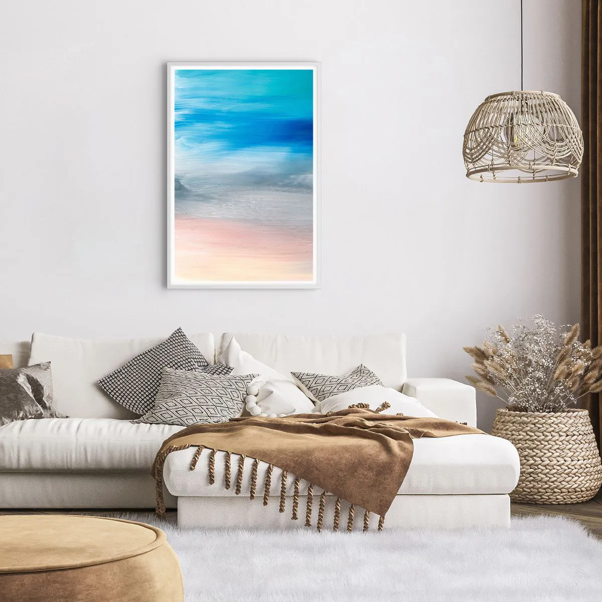 Affiche dans un cadre blanc - Poster - Éléments : air - 61x91 cm