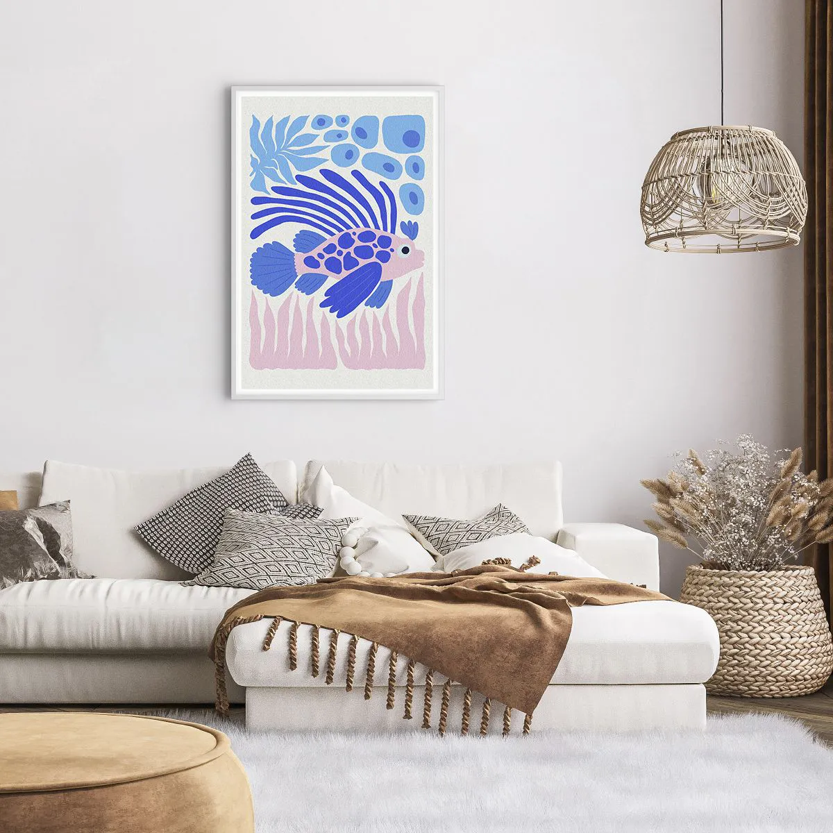 Plakat i hvid ramme - I dit rette element - 61x91 cm