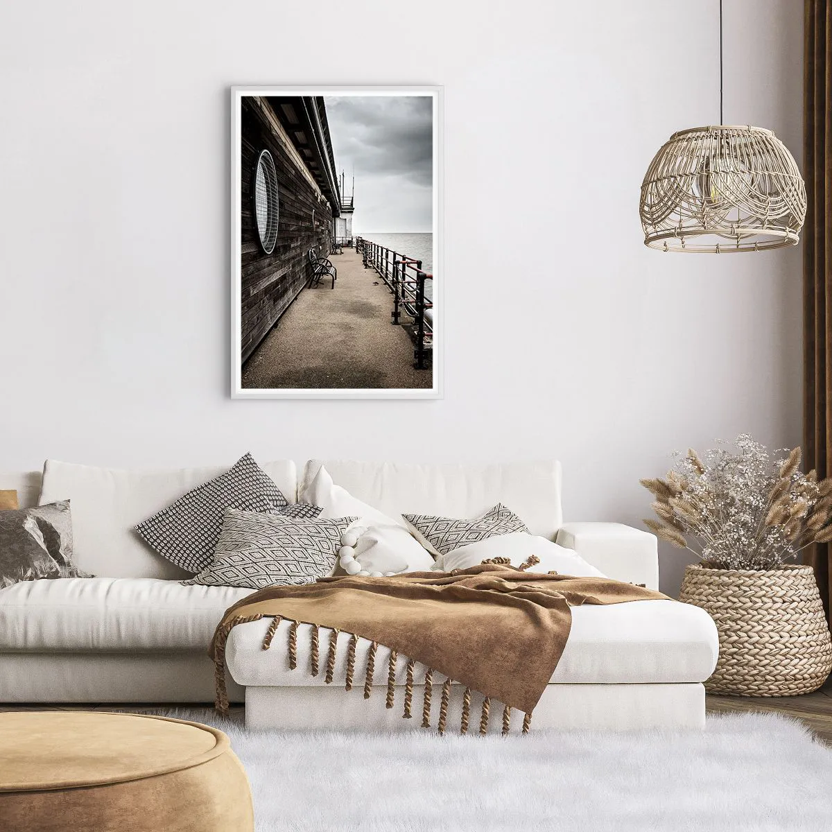 Affiche dans un cadre blanc - Poster - Le temps s'est arrêté - 61x91 cm