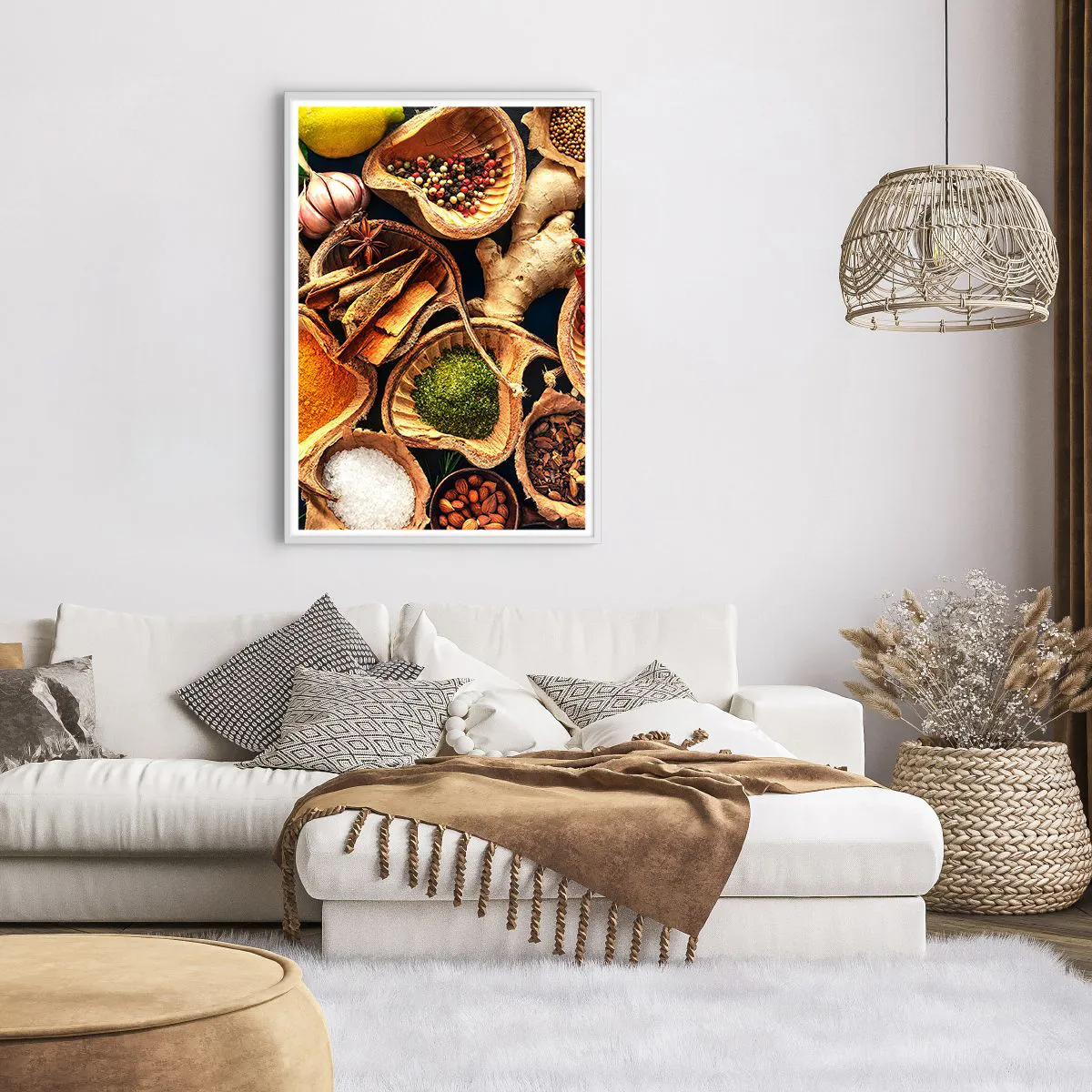 Poster in einem weißen Rahmen - Nimm was du willst - 70x100 cm