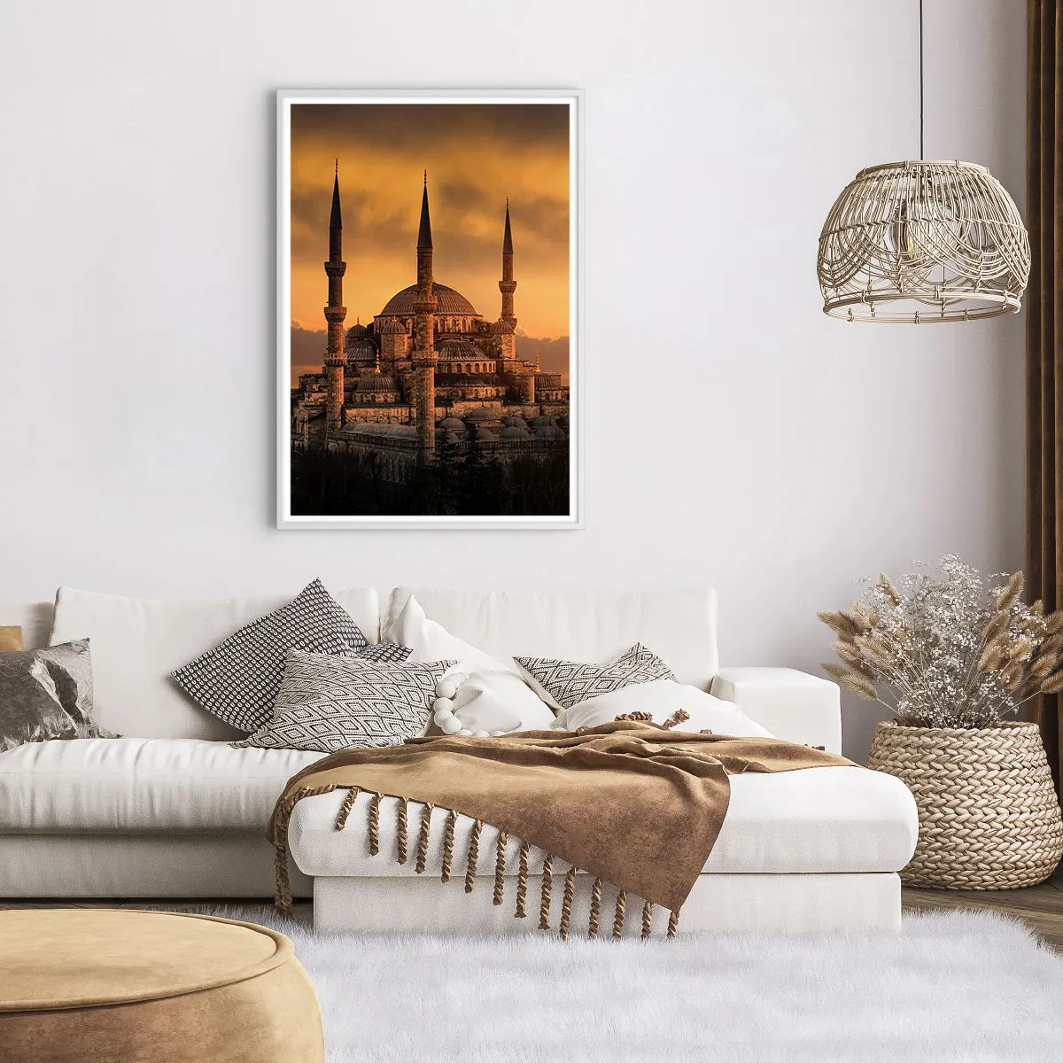 Plagát v bielom ráme - Boh je veľký - 70x100 cm