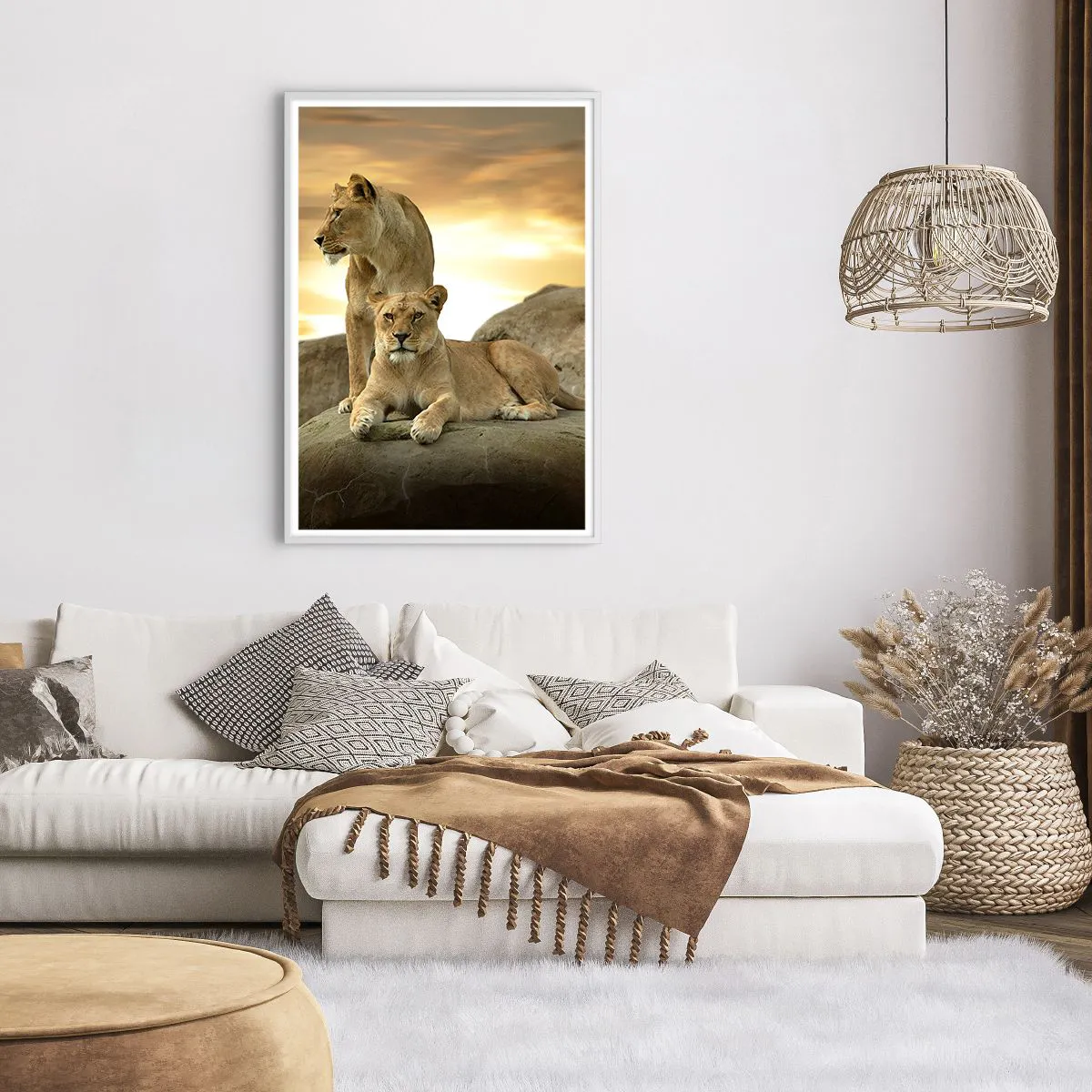 Affiche dans un cadre blanc - Poster - Majesté royale - 70x100 cm