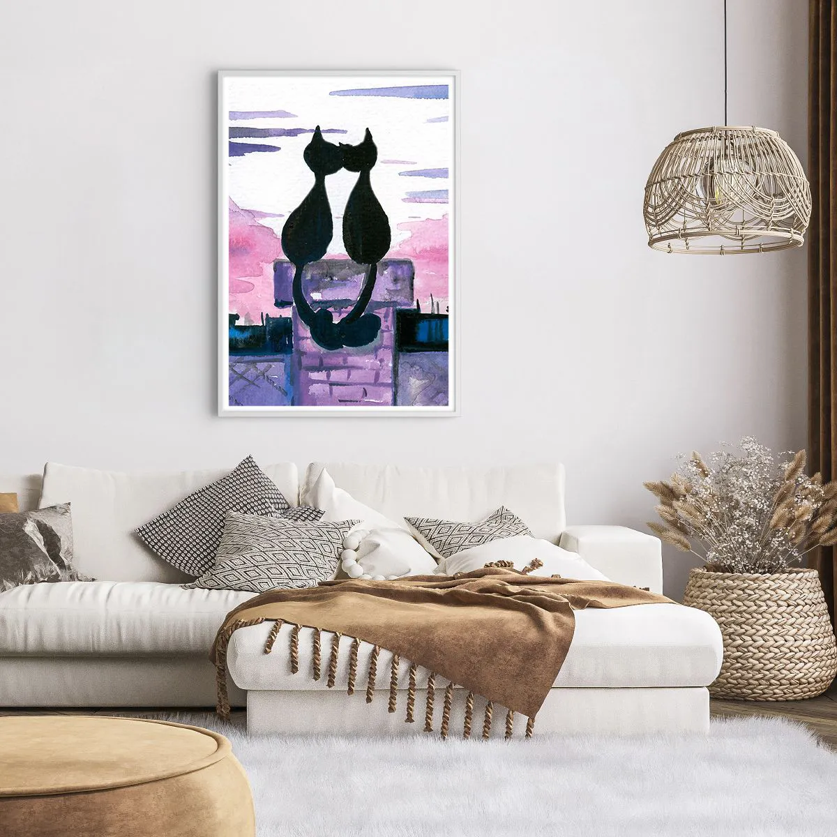 Poszter fekete keretben - Rendez-vous a holdfénynél - 70x100 cm