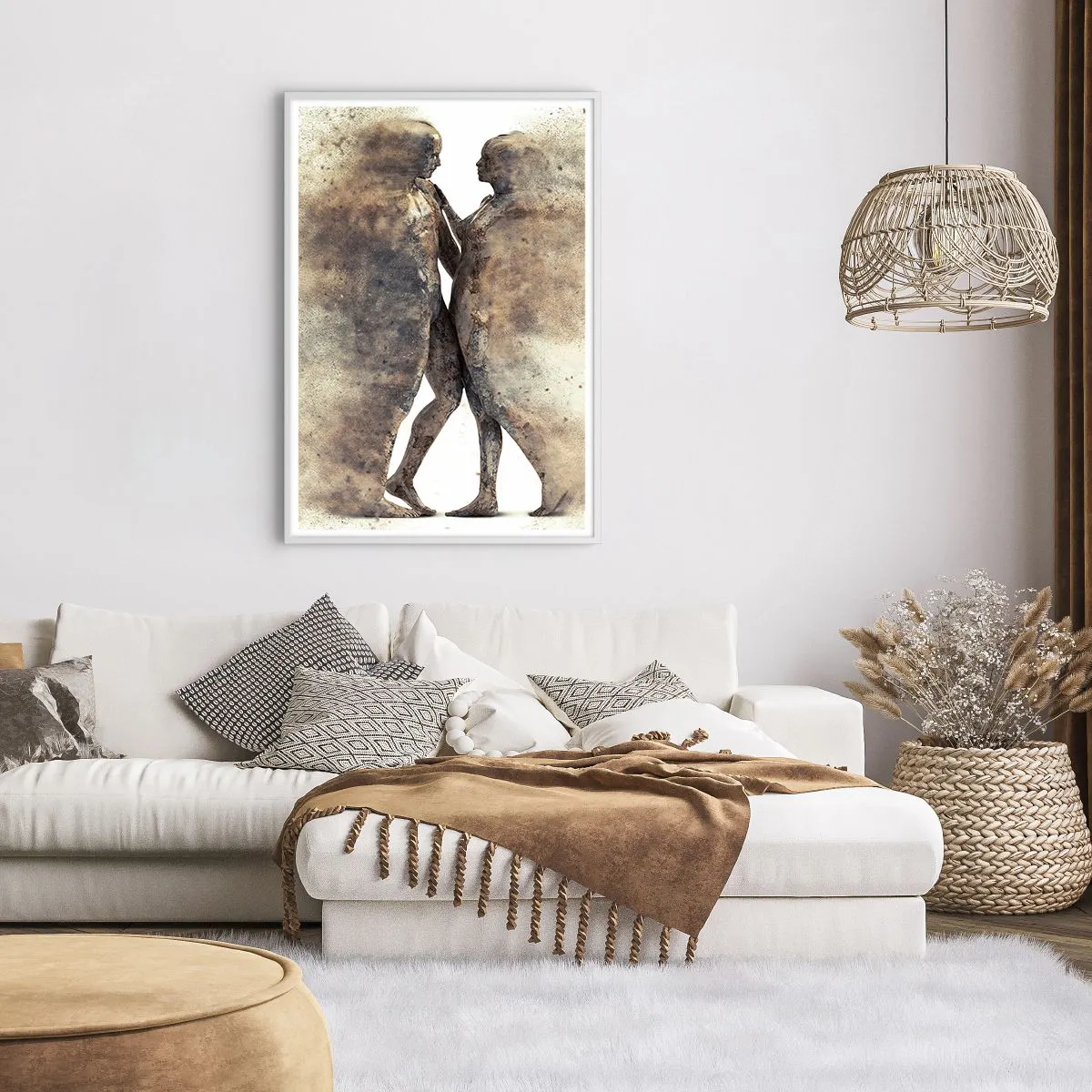 Plakat w białej ramie - Z prochu powstali, by kochać - 70x100 cm