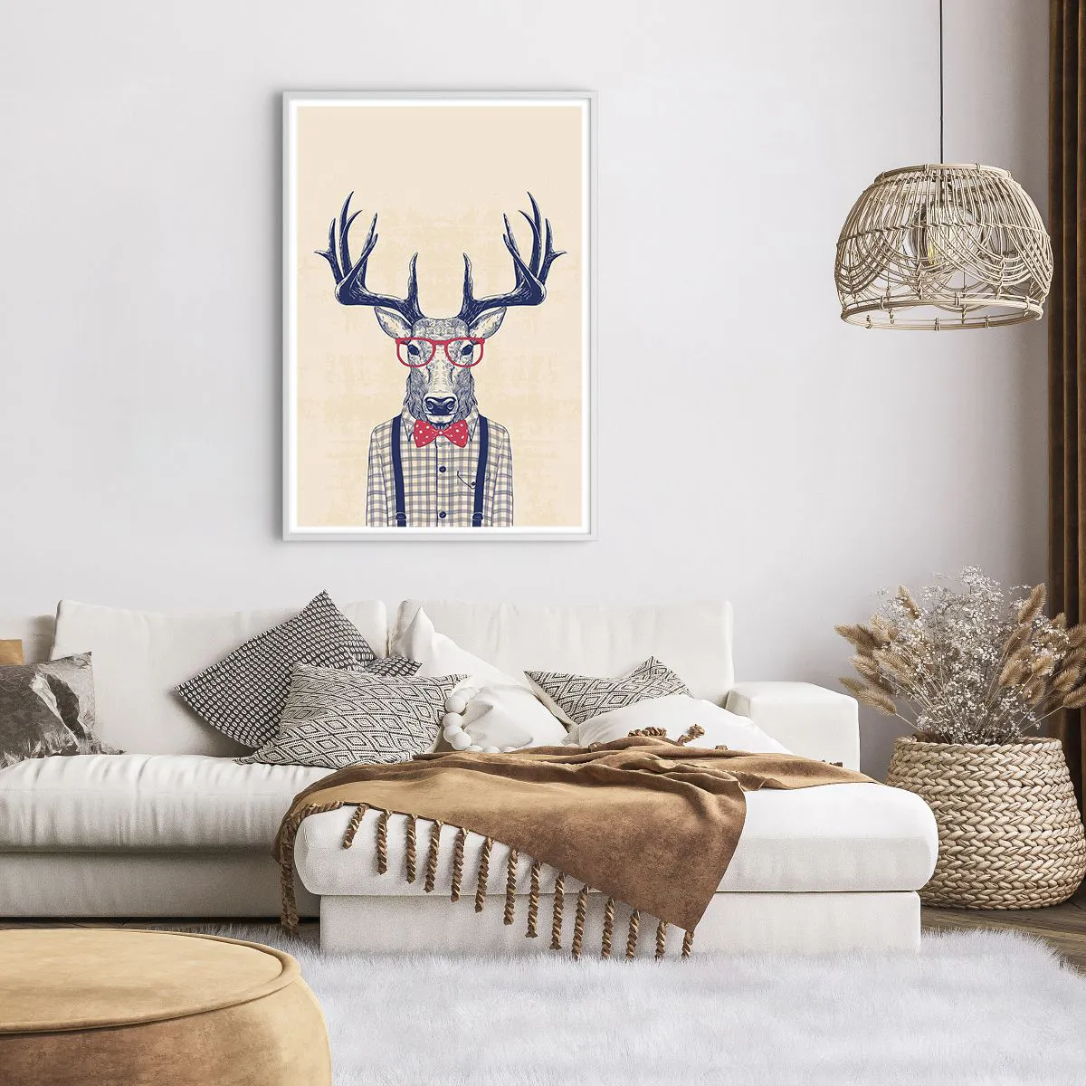 Affisch i vit ram - Rolig extravagans - 70x100 cm