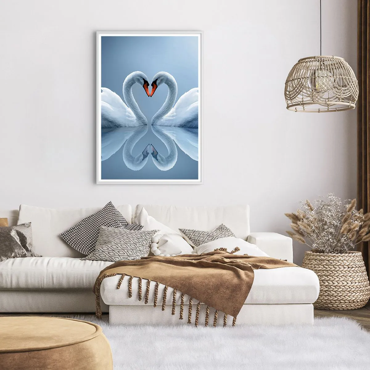 Plakat w białej ramie - Czas na miłość - 70x100 cm