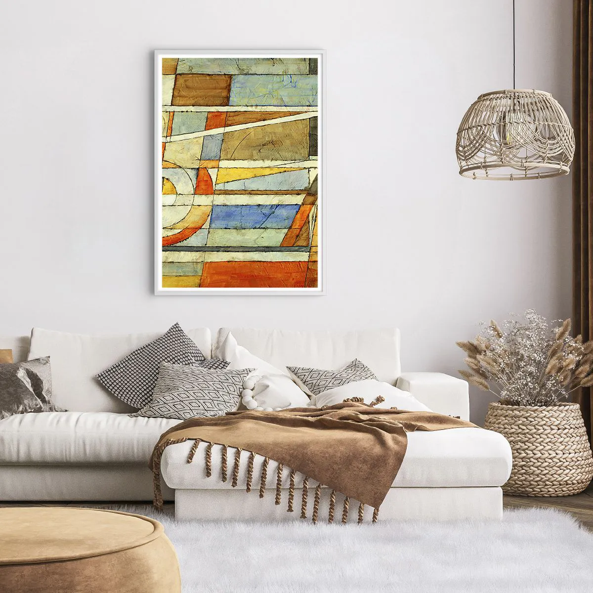 Poster în ramă albă - Cubismul în construcție - 70x100 cm