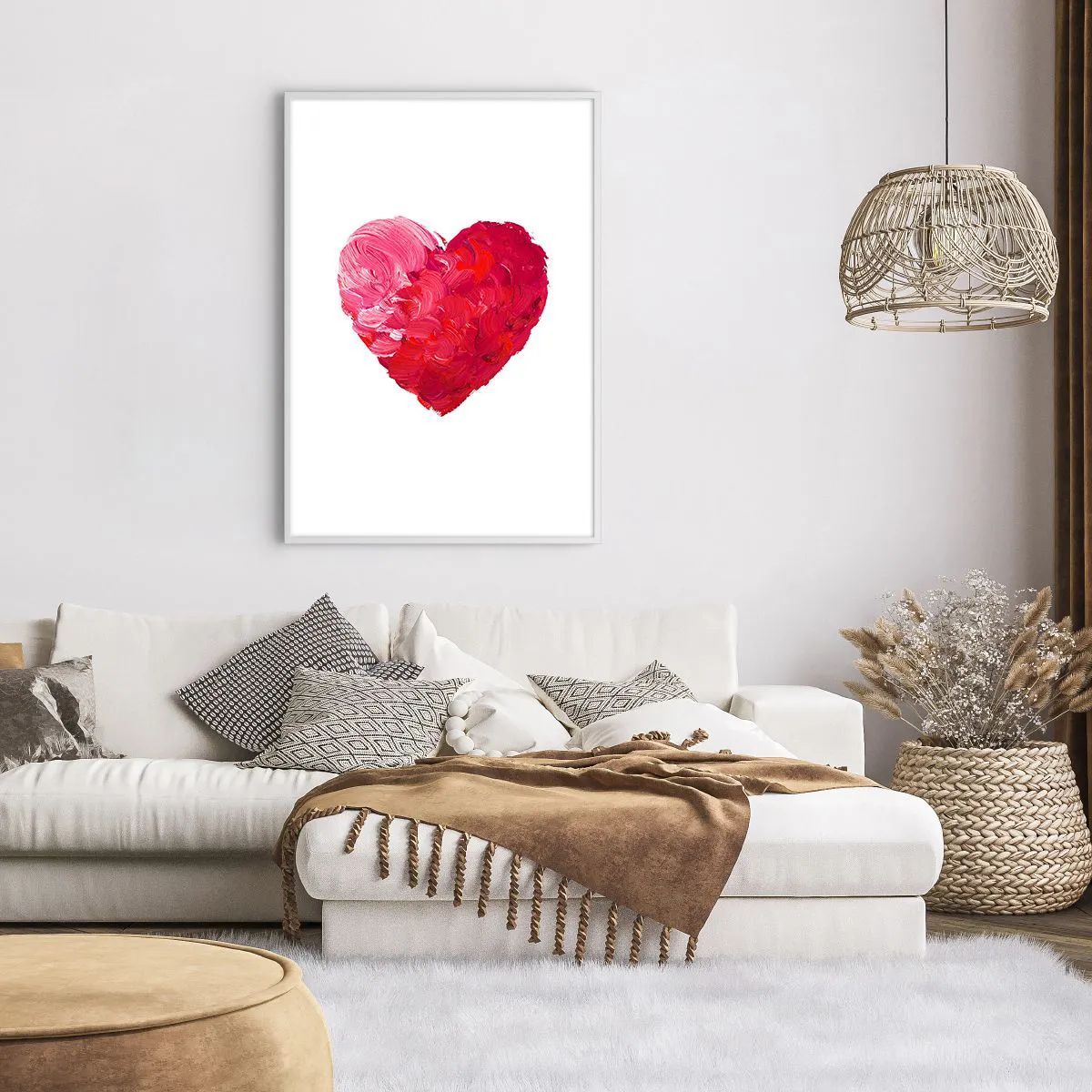 Plakat i hvid ramme - All you need is love - 70x100 cm