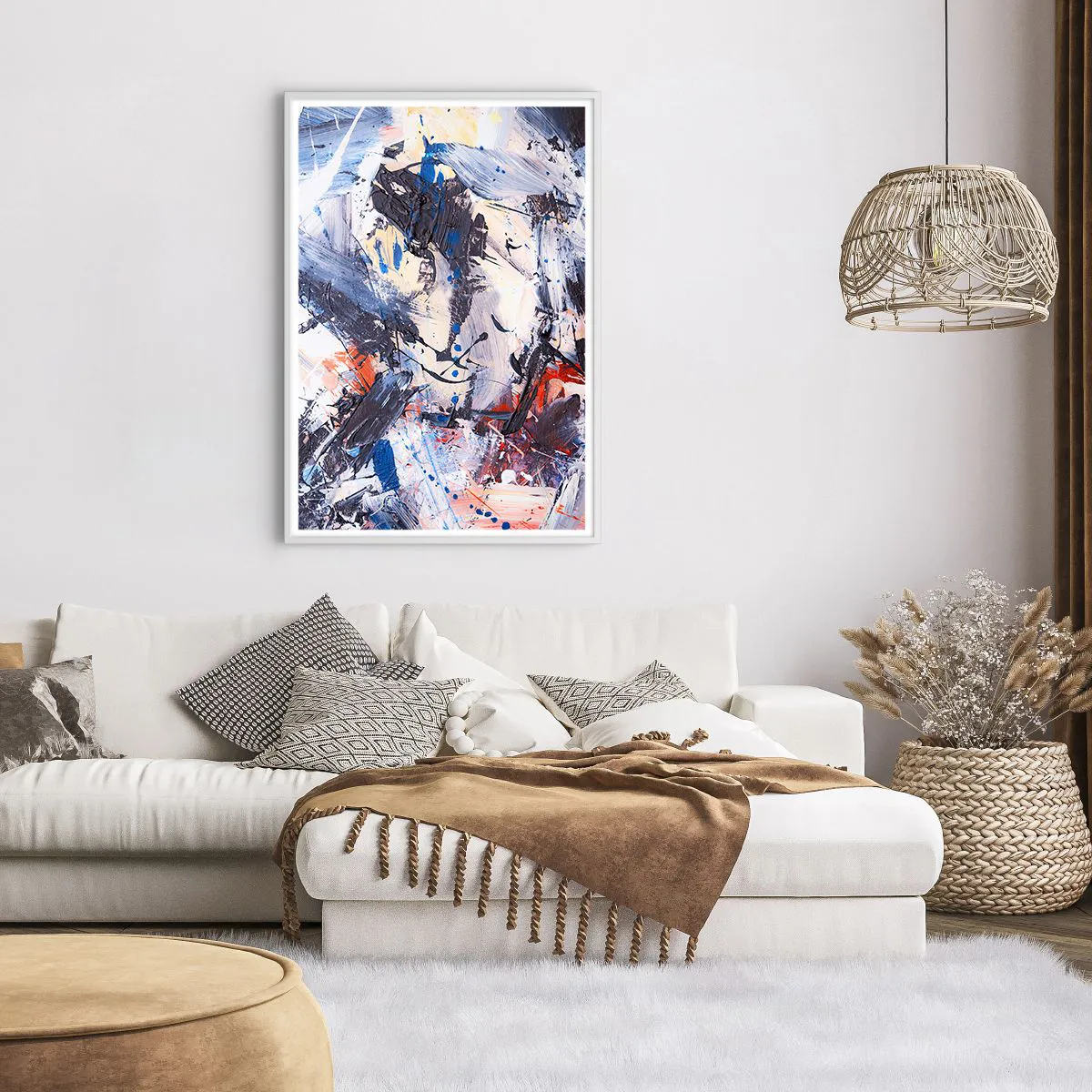 Poster in white frmae - Crazy Dance of Abstraction - 70x100 cm