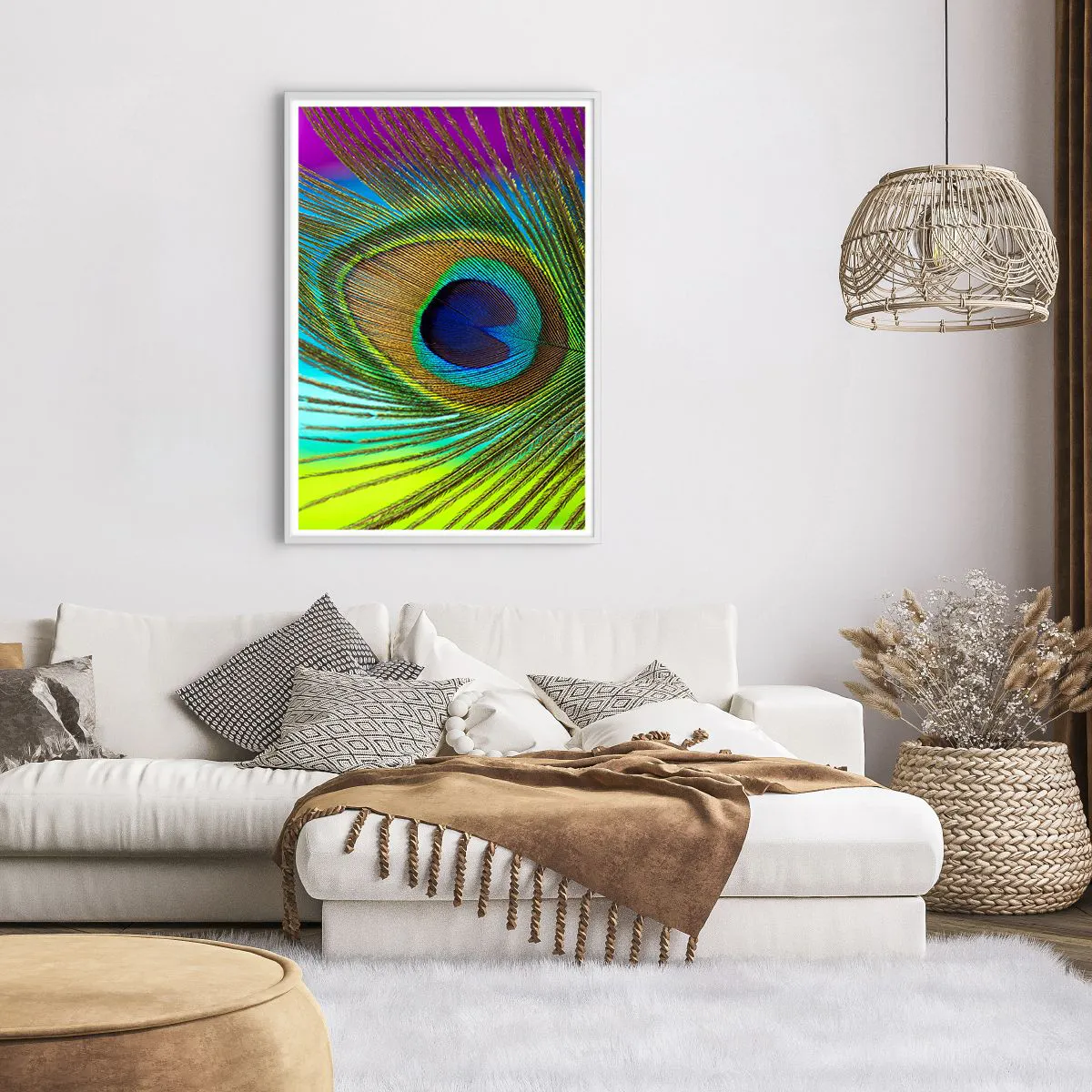 Poster in einem weißen Rahmen - Auge in Auge - 70x100 cm