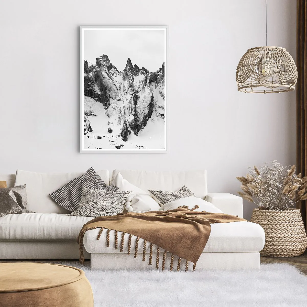 Poster in einem weißen Rahmen - Gefährlicher Granitgrat - 70x100 cm