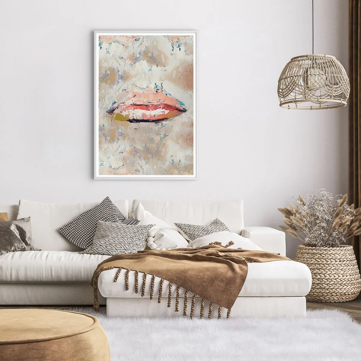 Affiche dans un cadre blanc - Poster - Éveil la pensée - 70x100 cm