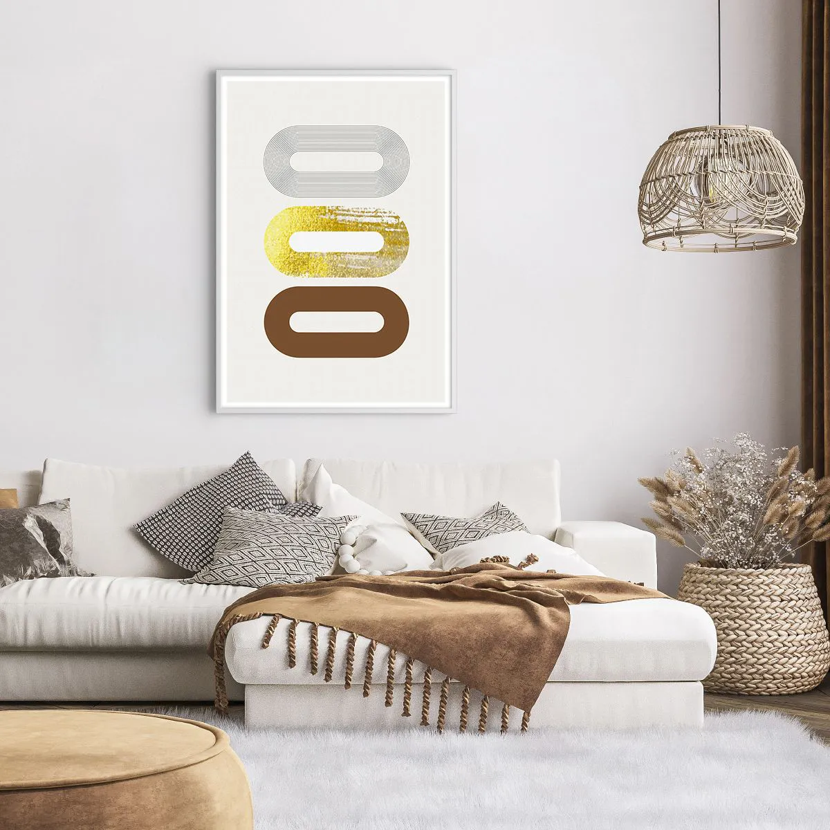 Plakat w białej ramie - Ooo! - 70x100 cm