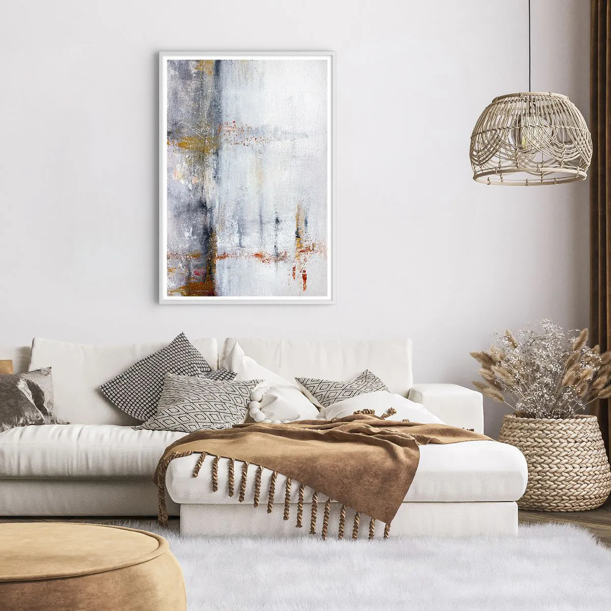 Poster in einem weißen Rahmen - Hinter dem Luftvorhang - 70x100 cm