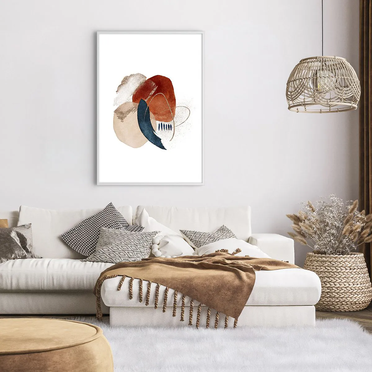 Poszter fekete keretben - Ovális kompozíció - 70x100 cm