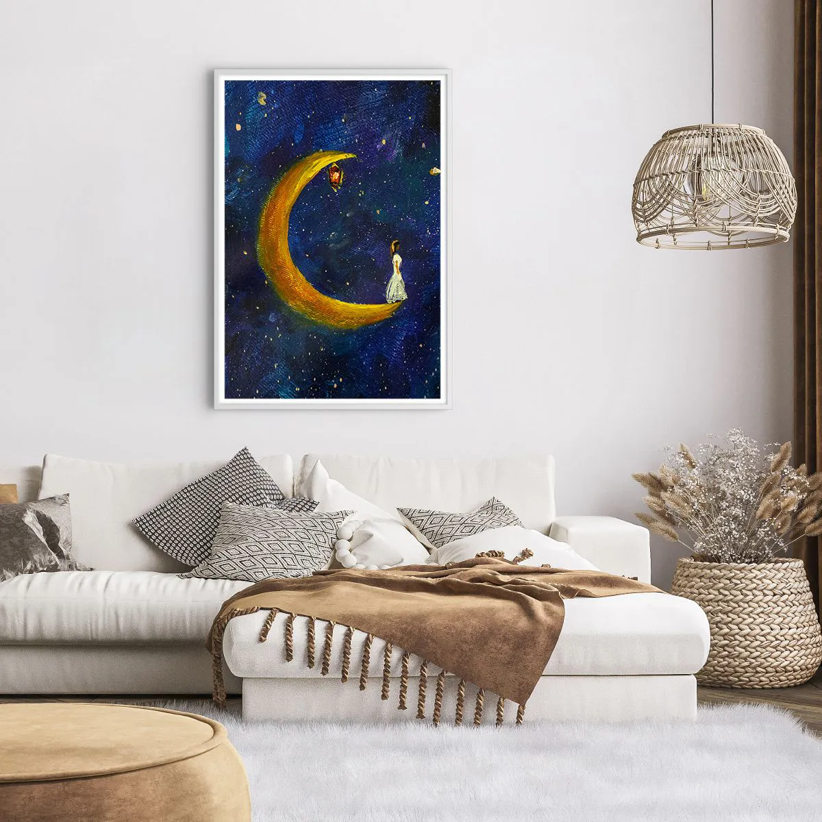 Affiche dans un cadre blanc - Poster - Appel du monde - 70x100 cm